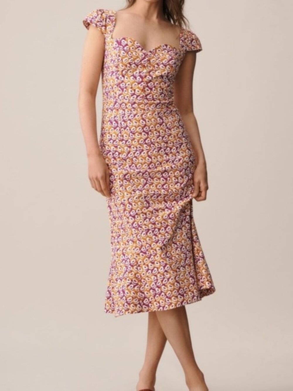NWT Anthropologie The Cecily Fit & Flare Sweetheart Dress by Maeve